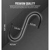 30 Pack Black S Hooks for Hanging Plants, Metal Hooks