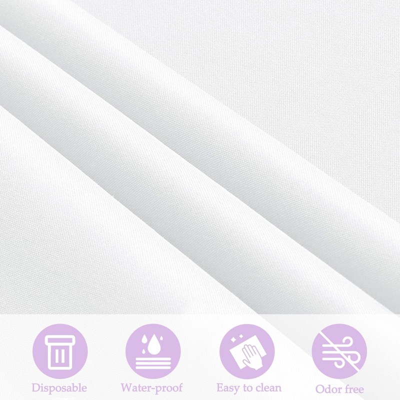 XHDA 6 Pack White Party Table Cloth 54" x 108",
