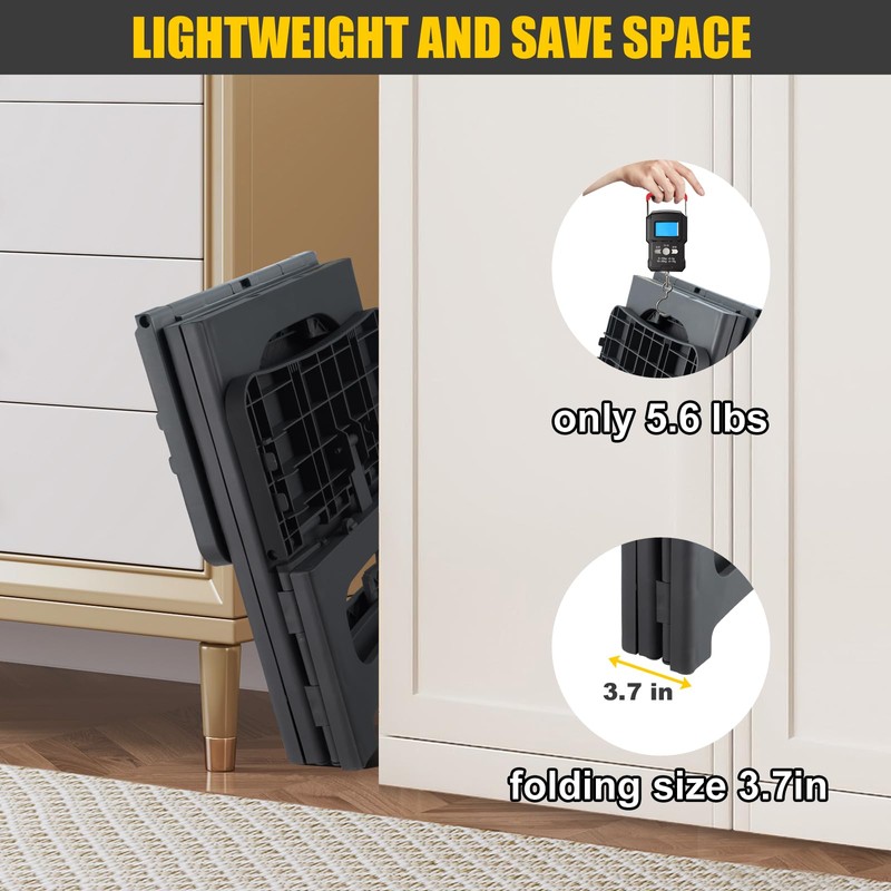 Folding 2-Step Stool for Adults Kids Non-Slip Collapsible Portable Step