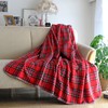 Filersong Checkered Throw Large 2 Piece Fleece Blanket Nordic Thick