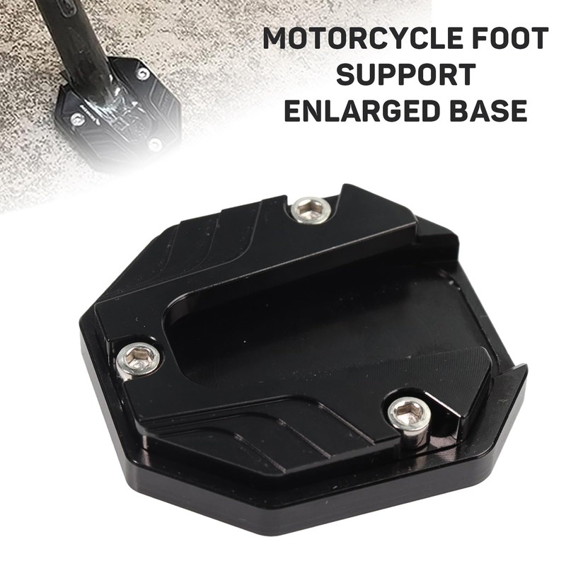 Okaywork Motorcycle Stand Foot Side Extension Pad, Motorcycle Side Stand