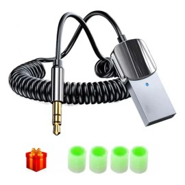 Receptor Usb Bluetooth 5.1 Para El Coche Con Toma Aux De 3.5