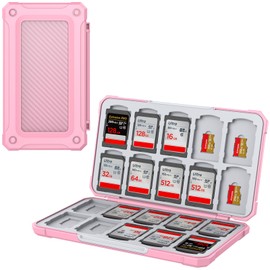 THELIFELICIOUS SD Card Storage Case for SD/TF Cards, Memory Card Case for 20 SDXC SDHC and 20 TF Cards