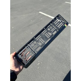 Real carbon fiber European size license plate frame holder Italian Flag