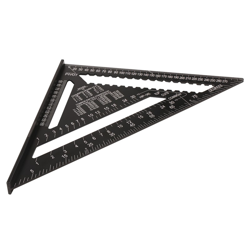 12 Inch Rafter Square Aluminum Alloy Metric Triangle Ruler Double