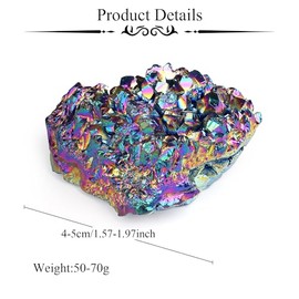 Sahoottie Sahoottie Regenbogen Druse Kristall Druse Rohstein Geode Edelsteine Natrlicher Unregelm??ige Energie Reiki Dekoration