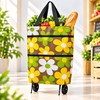 Foldable Wheeled Shopping Bag for Groceries – Expandable Tote-to-Rolling Design