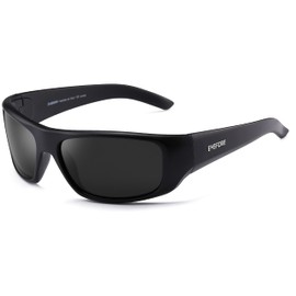 EYEFORE Sonnenbrille-Herren-Damen-Polarisiert Vintage Sonnenbrillen Rechteckig Sportbrille Schwarz Sport Brille Fahrerbrille UV400 Schutz