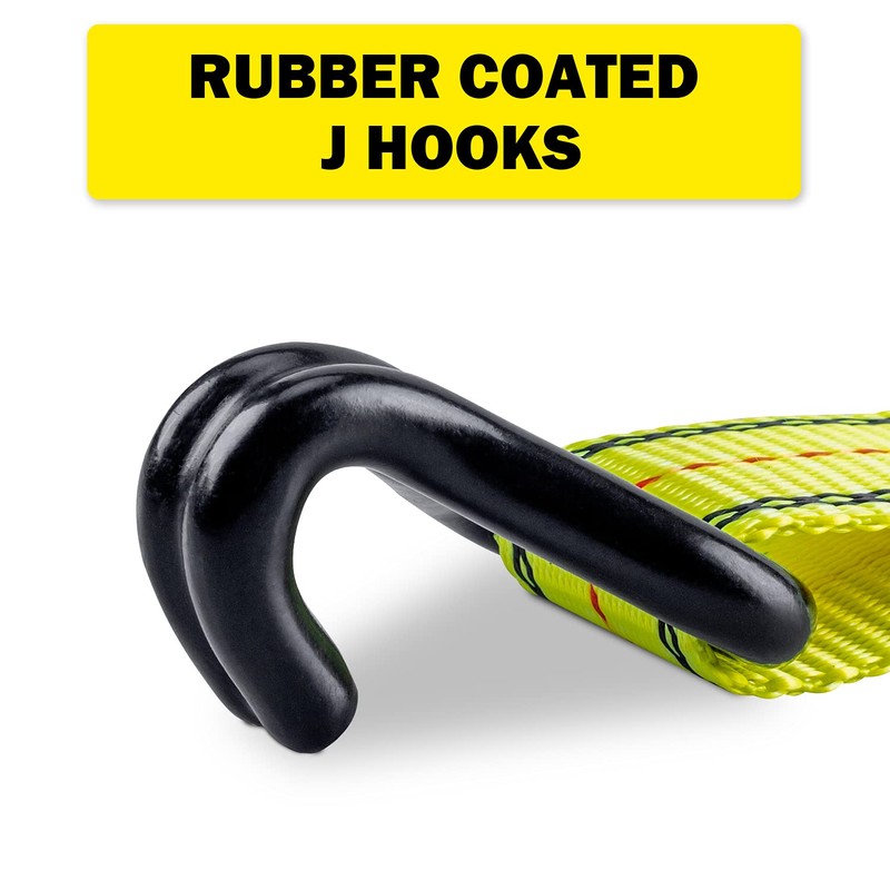Autofonder 4pcs 1-1/2 x 15 ft Heavy Duty Ratchet Cargo