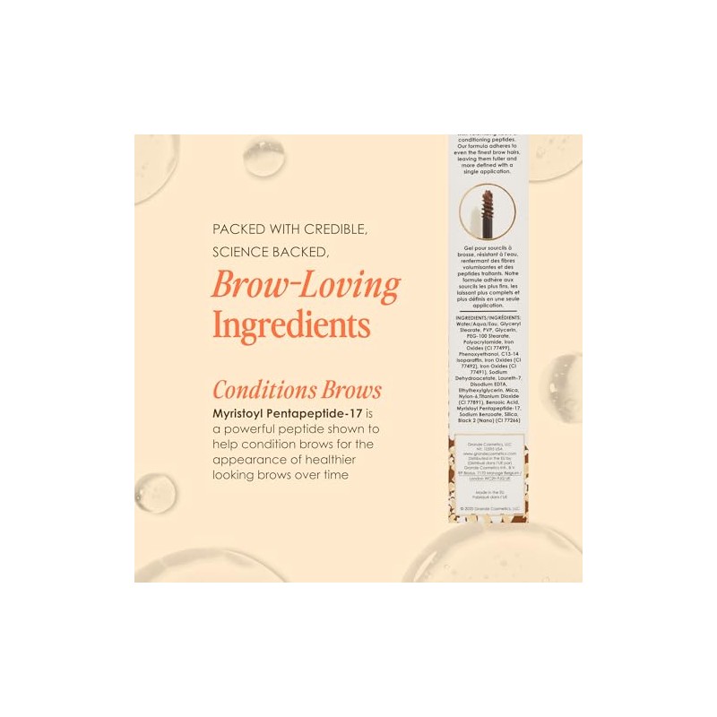 Grande Cosmetics GrandeBROW-FIL Volumizing Brow Gel, Medium, 0.14 fl. oz.