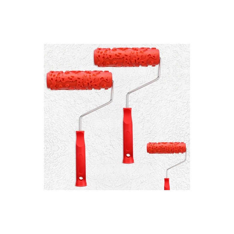 2 Pcs Texture Roller 7'' Drywall Texture Roller Decoration Textured