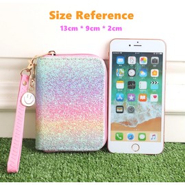 AACKS Smile Coin Purse Happy Face Wallet Girls Small Wallet Happy Kids Wallet with Charm Mini Coin Pouches with Strap Preppy Wallet Aesthetic Wallet Y2K for Women