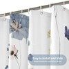 QiyI Long Shower Curtain 72 x 78, Watercolor Floral Shower