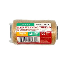 Donna Blonde 131 Yard, Hair Weaving Thread Hair Extension Kit, Weaving Thread for Making Wig Sewing Hair 1pc