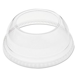 Solo Foodservice Dart DLW662 Clear Lid PET 662 Dome with Ex Lg Hole (Case of 1000)