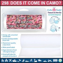 Premium Packable Travel-Size Eco-Friendly Coreless Biodegradable Toilet Paper Rolls | Convenient Plastic Dispenser | Hunting, Camo & Military (3-Pack) (298 Does It Come In Camo)