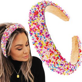 Coridy Colorful Headbands Wide Hairband Red Candy Hair Accessories for Women(C-Red)