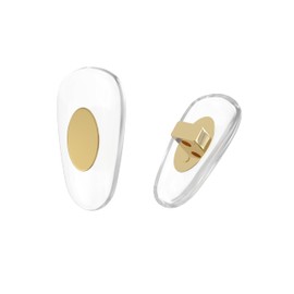 2Pairs Replacement Nose Pads for RayBan RB3549, RB4071, RB6336, RB7140, RB8415 and More Plug in Eyeglasses, Gold Extra Free Eyeglasses Cloth