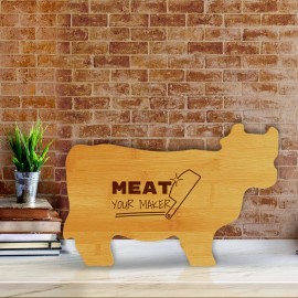 Signs ByLITA Meat Your Maker 14.75 x 9.75" Cow Shape Cutting Board