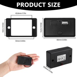 4.8A Dual USB Car Charger Socket with Switch, 12V/24V Adaptor Power Waterproof Fast Charge Socket Panel for Quick Device Charging, Very suitable for Car Boat Motorcycles SUV Caravan RV Truck Marine