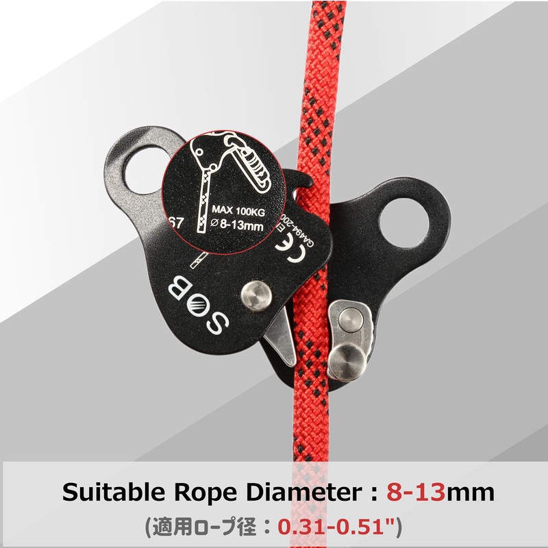 Azarxis Micro Pulley Assender Climbing Pulley Rope Pulley Rigging Rescue