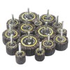 Fixtronic 15 Pcs Flap Wheels Sander, 1/4'' Shank Abrasive Flap