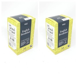 M&S Fairtrade English Breakfast 50 Tea Bags 125g- 2 Pack in a Premier Life Store Box