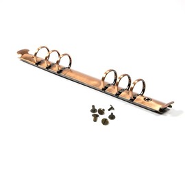 OEAYA 1Pcs Metal A5 Notebook 20mm 6-Hole Ring Binder Mechanisms Replacement Kit for Binder Planners Loose Leaf Binding Spines Combs for Personal Organizers Planners,Red Rronze