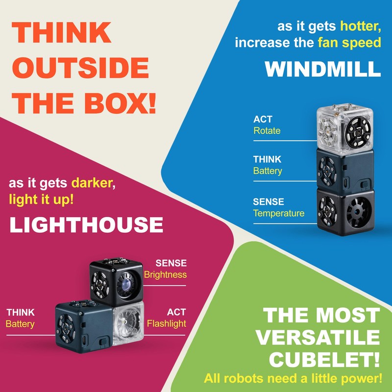 Modular Robotics Cubelets Robot Blocks - Battery Cubelet Robot Cube