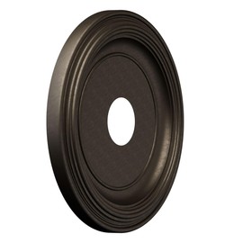 Ekena Millwork 16"OD x 3 1/2"ID x 1 3/8"P Traditional Thermoformed PVC Ceiling Medallion (Fits Canopies up to 9 1/2"), Metallic Black Night