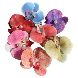 7 Pcs Flower Hair Clips Butterfly Orchid Alligator Hair Clips Non-Slip Hair Barrettes Hair Accessories for Women and Girls, Random Color