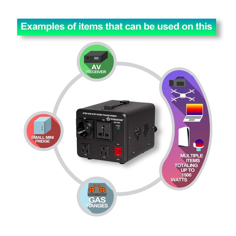 Dynastar Step Up & Step Down Voltage Converter and Transformer,