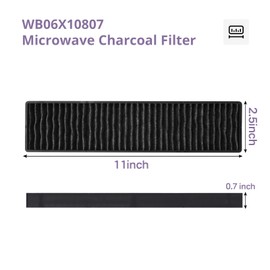 2 PACK WB06X10807 Microwave Charcoal Filter Replacement for GE JNM7196SK6SS, JVM7195SK6SS, JNM7196DK5BB, JVM7195DK5WW, JVM7195EK5ES, PNM9216SK5SS, PVM9005SJ8SS