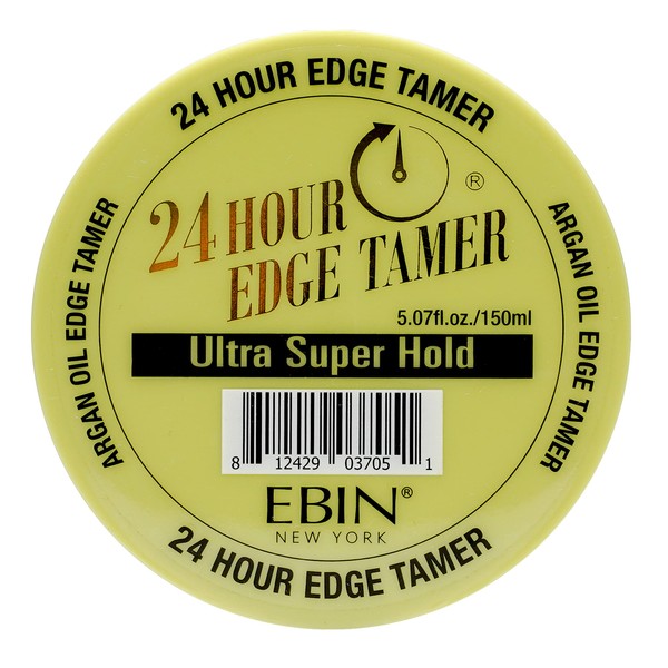 EBIN NEW YORK 24 Hour Edge Tamer, Ultra Super Hold, 5.07 Oz - No Flaking, No White Residue, Shine and Smooth texture with Argan Oil and Castor Oil