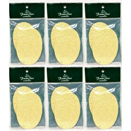 Fantasea Cellulose Facial Cleansing Sponges - Choose Any Pack - 6 Packs (12 Counts)