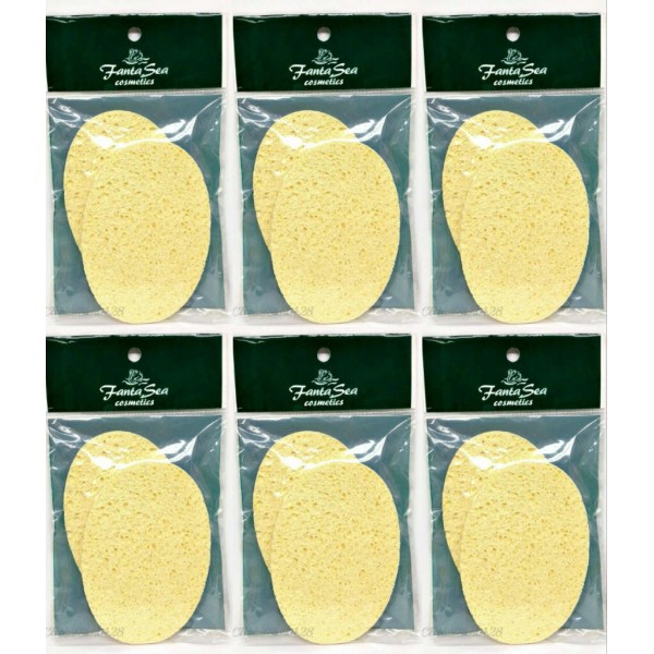 Fantasea Cellulose Facial Cleansing Sponges - Choose Any Pack -