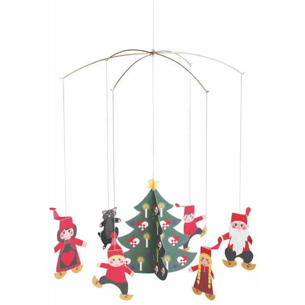 Pixy Family Hanging Mobile - 11 Inches - High Quality - Handmade in Denmark by Flensted