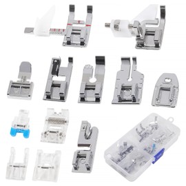 12PCS Presser Foot Kit for Low Shank Sewing Machines Presser Feet Set for Household Sewing Machine for Brother for Singer for Janome