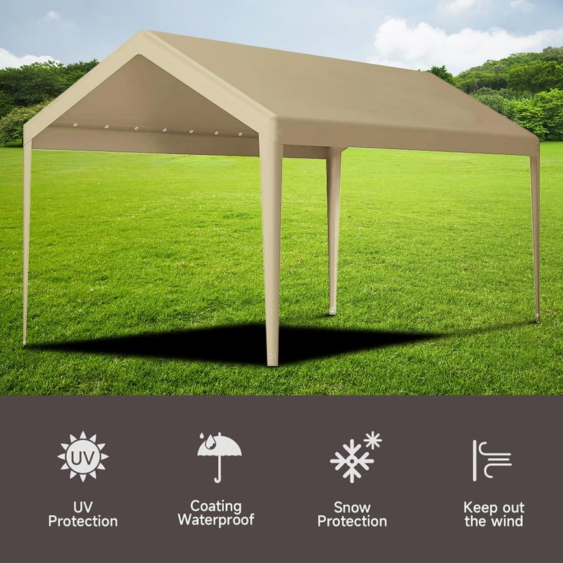 Carport Replacement Canopy, Replacement Top Cover for 10' x 20'