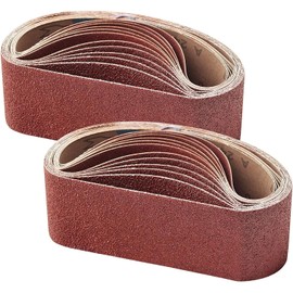 24 Pack 36 Grit 3 x 21 Inch Sanding Belts, 3x21 Belt Sander Sanding Belts Sanding Belt for Belt Sander Knife Sharpening Woodworking Metal Polishing