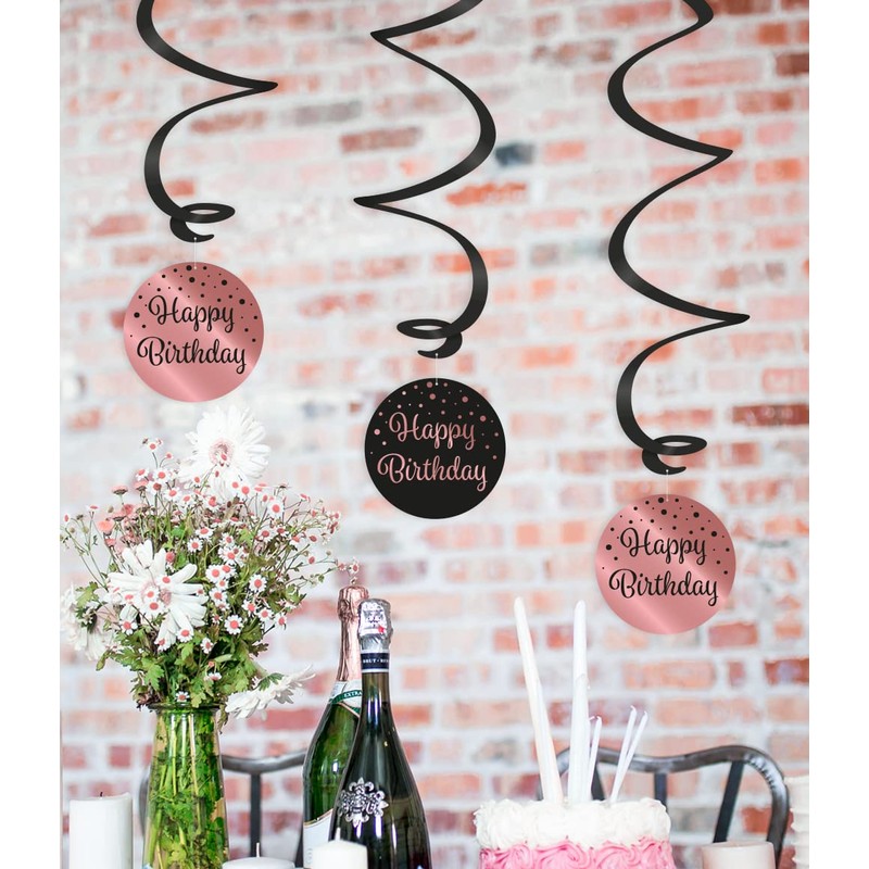 PD-Party 7024102 Swirl Decorations, New Pink