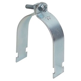 Superstrut 702-4-EG Pipe Strap, 4 in, for Use with Rigid/IMC Conduit, Pipe and Electrical Metal Tubing, Steel, Electro-Galvanized