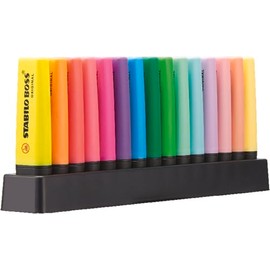 Stabilo Boss Original Desktop Set con 15 Marcatextos Fluorescentes