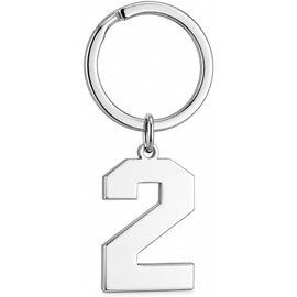 Llavero con números – Llaveros numerados para mujeres con hebilla plateada, llaveros geniales regalos para niñas, niños, ex alumnos, compañeros de clase, amigos, mejores amigos