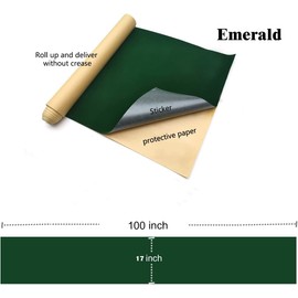 17 by 100 Inches Self-Adhesive Velvet Fabric, Self-Adhesive Velvet Flocking for Jewelry Box,Drawer Lined Decoration (Atrovirens)