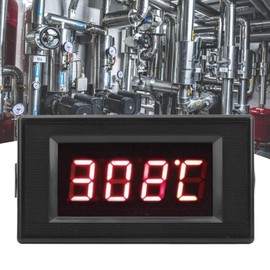 Industrial Digital Display LED, K Type Thermocouple Temperature Tester DYG-5135, Safe and with AC12V Power Supply, Embedded Installation for Most Chassis Instruments