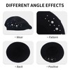 Beret Hats for Women, Rabbit Fur Beret Hat Flowers Rhinestone