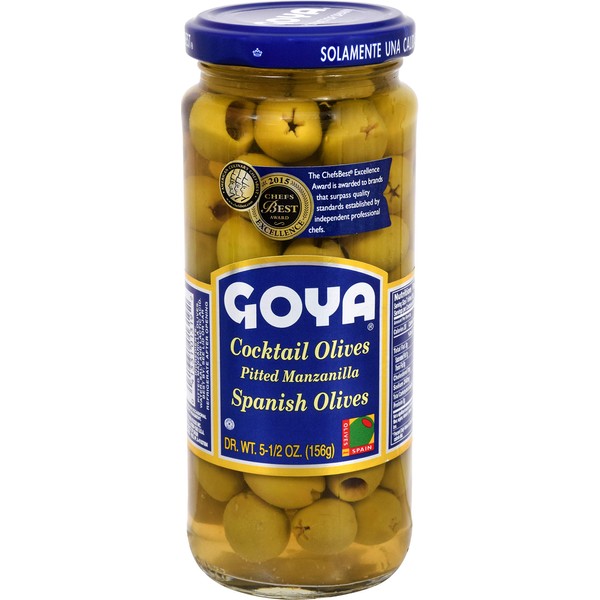 Goya Foods Cocktail Pitted Olives, 5.5 oz