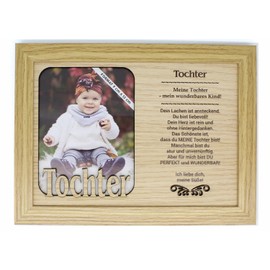 power gift Daughter Wooden Picture Frame Decorative Pictures with Frame Photo Frame Standing and Hanging for Your Home Picture Frame Decoration Living Room Photography Photo
