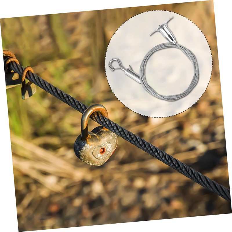 Operitacx 2 Pcs Adjustable Wire with Hook Hanging Rope for